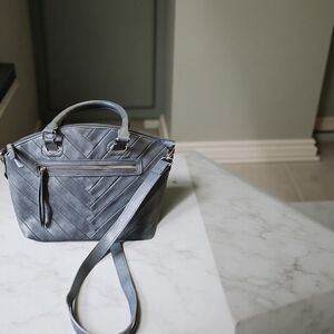 Preloved EUC Bueno Bluish Colored Crossbody Bag with Silvertone Hardware